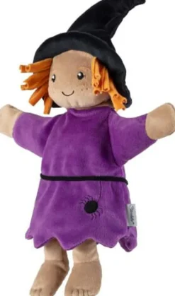 Handpuppe Hexe violett