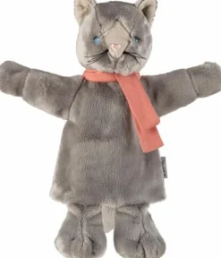 Handpuppe Katze sand