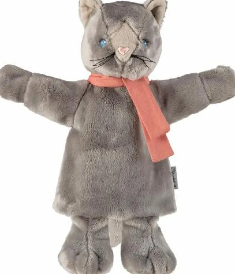 Handpuppe Katze sand