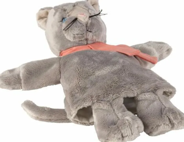 Handpuppe Katze sand