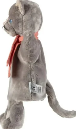 Handpuppe Katze sand