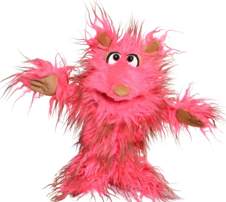 Handpuppe Klaus-Trude (rosa/braun)