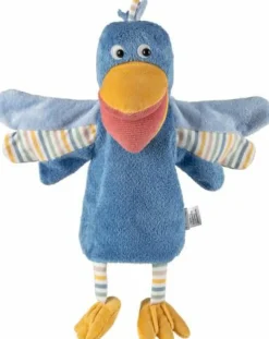 Handpuppe Vogel jeans
