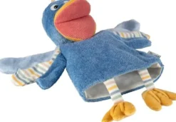 Handpuppe Vogel jeans