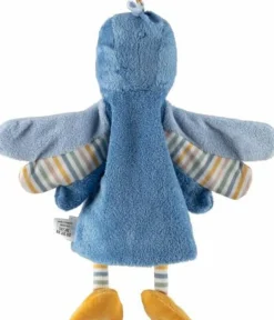 Handpuppe Vogel jeans
