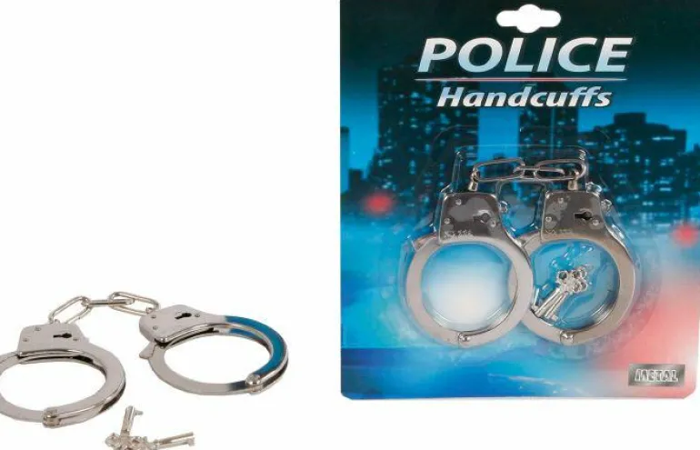 Handschellen Metall auf Karte