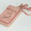 Handytasche mit Börse Katze altrosa