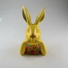 Hase gelb mit Blumen 23cm