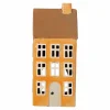 Haus für Teelicht Keramik gelb10x8,5cm
