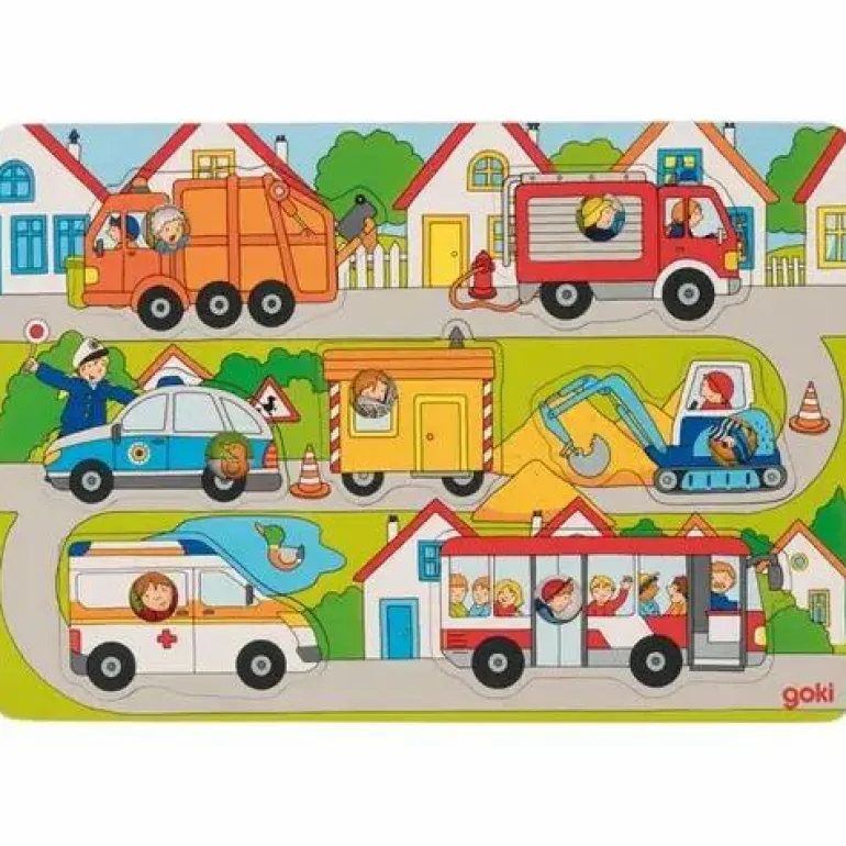 Hintergrundbildpuzzle Auf der Straße