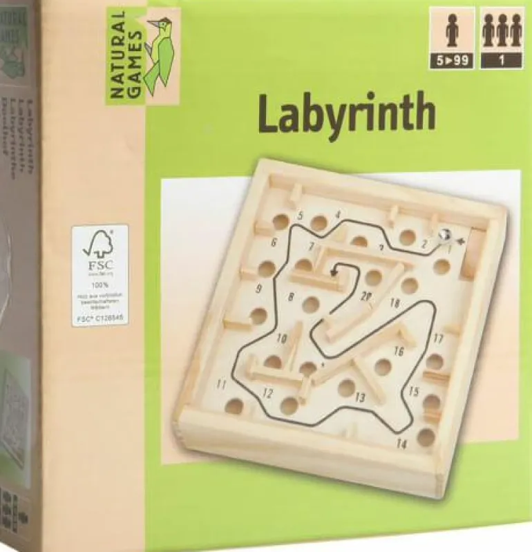 Holz Labyrinth 12x12 cm