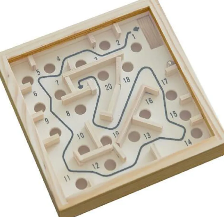 Holz Labyrinth 12x12 cm