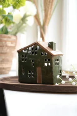 House Ceramic Green 13cm