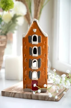 House Ceramic Orange 25cm