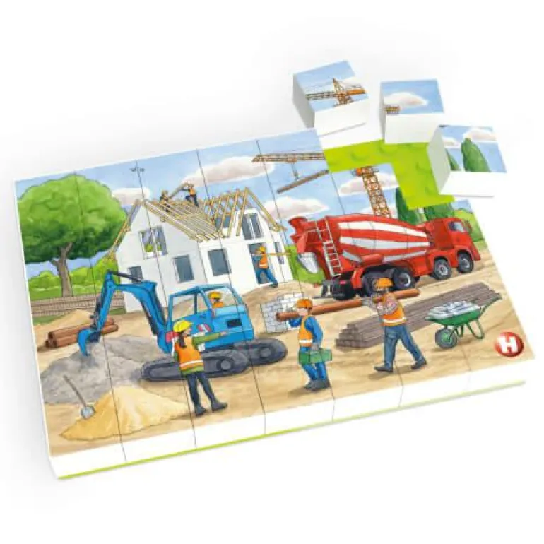 HUBELINO Puzzle Auf der Baustelle (35-teilig)