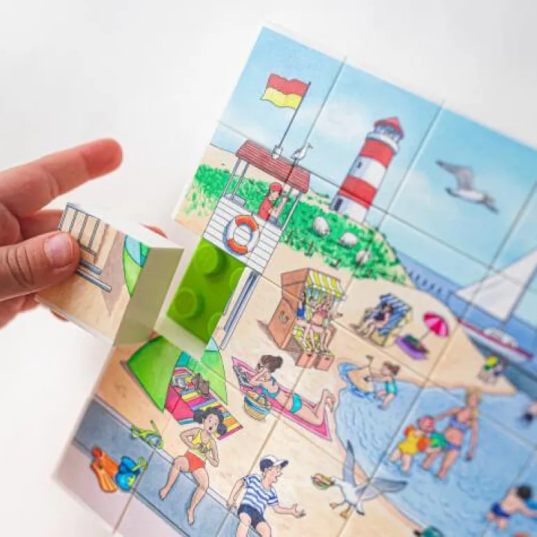 HUBELINO Puzzle Ausflug zum Badestrand (35-teilig)