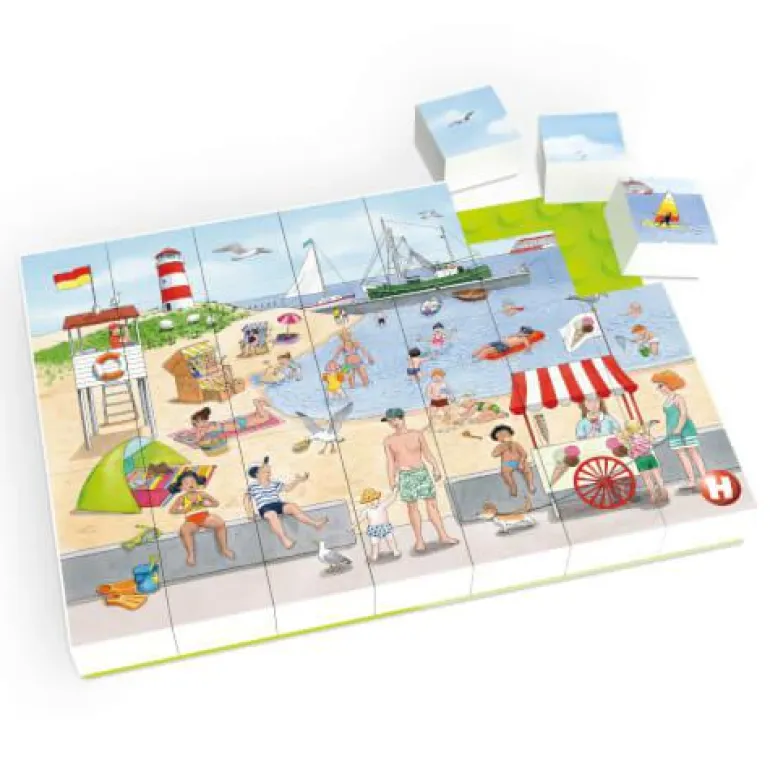 HUBELINO Puzzle Ausflug zum Badestrand (35-teilig)