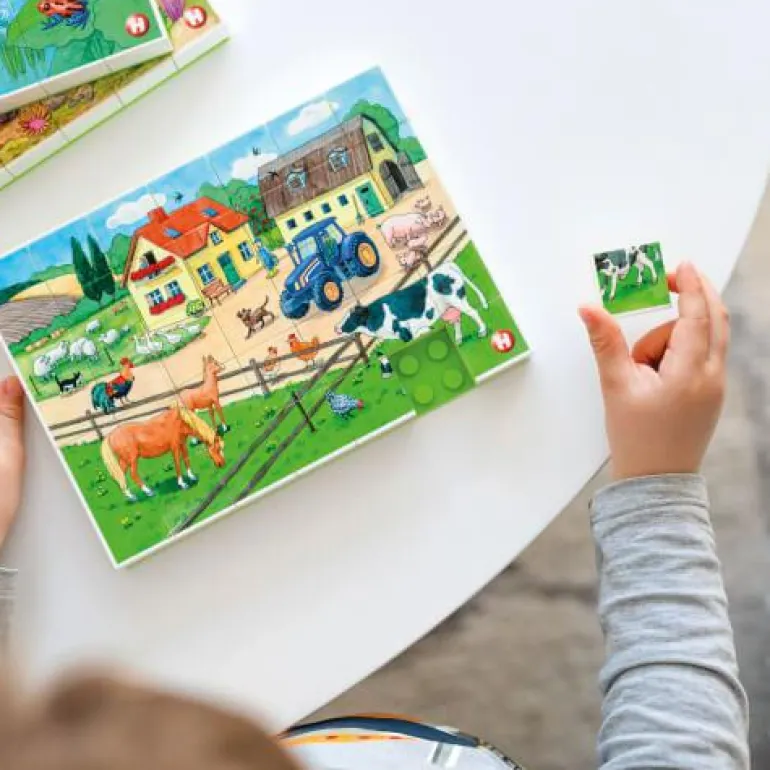 HUBELINO Puzzle Leben auf dem Bauernhof (35-teilig