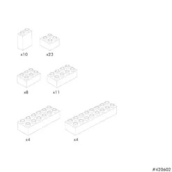 HUBELINO 60-teiliges Bausteine Set (weiss)