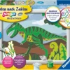 Hungriger Dinosaurier - Malen nach Zahlen