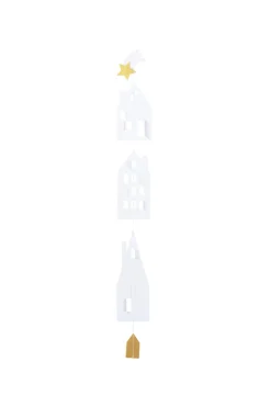 Häuschenkette „Winterstadt", kurz, L55cm