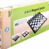 3-in-1 Dame, Schach und Backgammon Magnetspiel