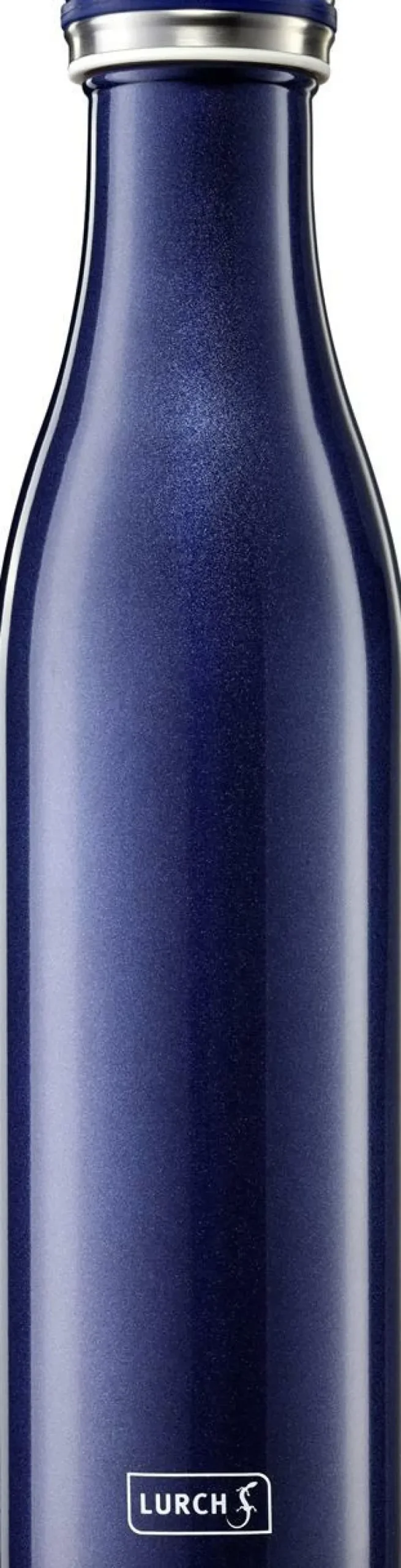 Isolier-Flasche Edelstahl 0,75l Blau-metallic
