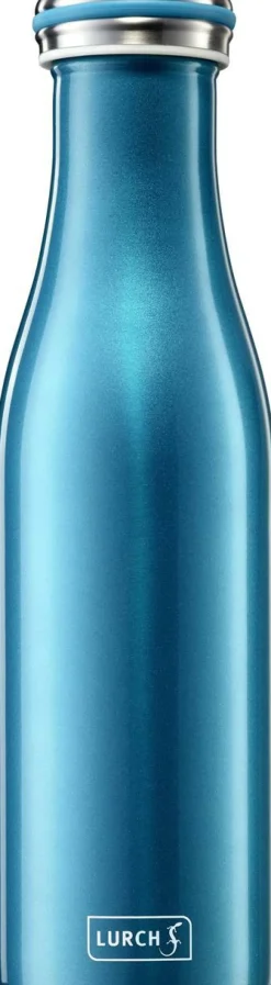 Isolier-Flasche Edelstahl 0,5l Wasserblau