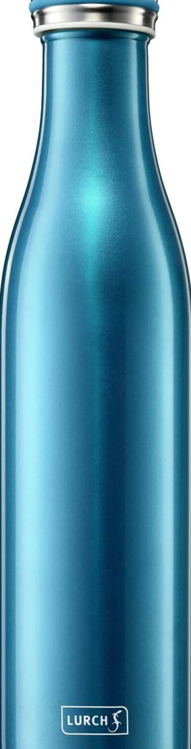 Isolier-Flasche Edelstahl 0,75l Wasserblau