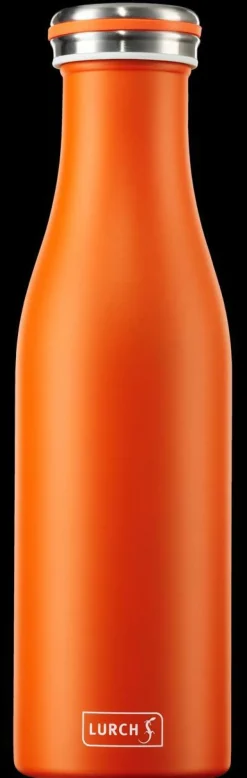 Isolier-Flasche Edelstahl 0,5l Orange