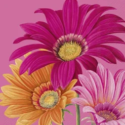 JOYFUL GERBERA Pink Cocktail-Servietten C1038355