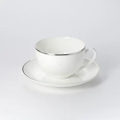 Kaffee Obertasse 0,25 l rund Platin Lane Fine Bone