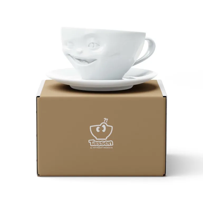 Kaffeetasse Zwinkernd, weiß, 200ml