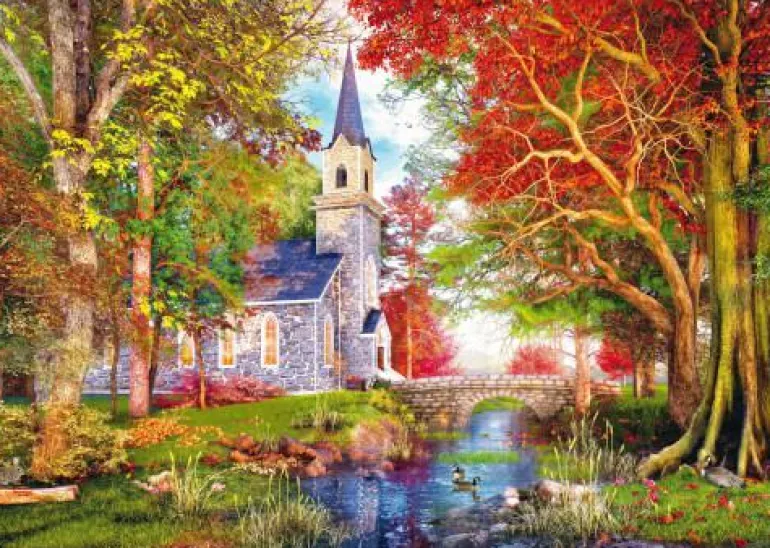 Kapelle im Herbstzauber - Puzzle 1000 Teile