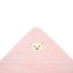 Kapuzenbadetuch silver pink NOS