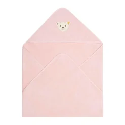 Kapuzenbadetuch silver pink NOS