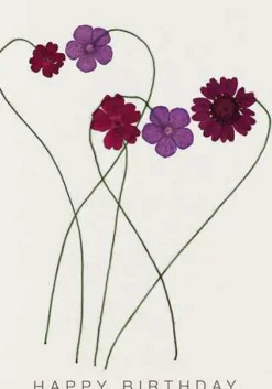 Karte Blumen „Herzlichen Glückwunsch"