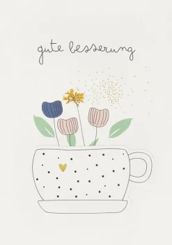 Karte Gute Besserung Tasse