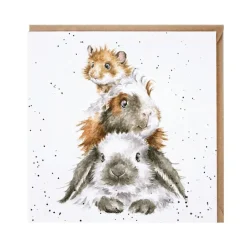 Karte Meerschweinchen & Hase