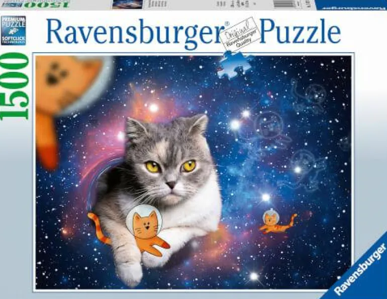 Katzen fliegen im Weltall - Puzzle 1500 Teile