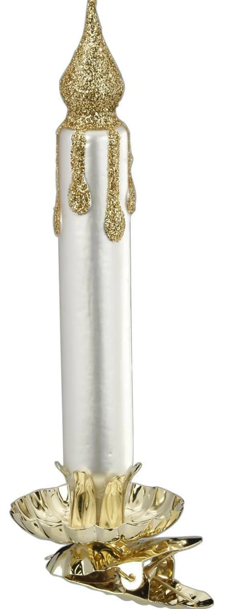 Kerze 13cm, weiß matt
