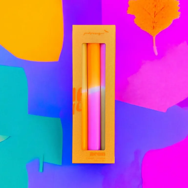 Kerzen Dip Dye Neon "Honey Glaze"