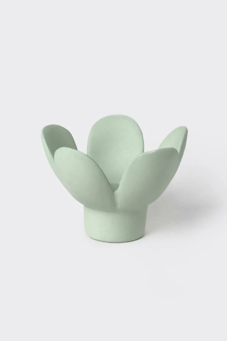 Kerzenhalter Blume Grün 8x8x5,5cm
