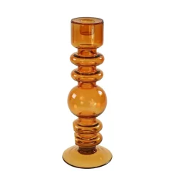 Kerzenleuchter Como orange Glas 9x9x25cm Glas