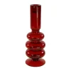 Kerzenleuchter Ancona rot 9x9x25cm Glas