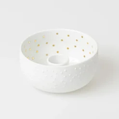 Kerzenschälchen „Punkte", D.9,4cm, H.5cm