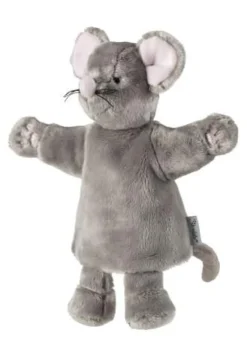 Kinder Handpuppe Maus grau