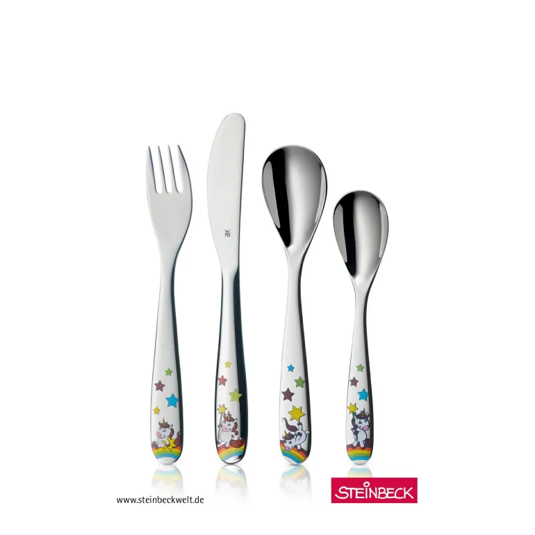 Kinderbesteck Set 4 Unicorn