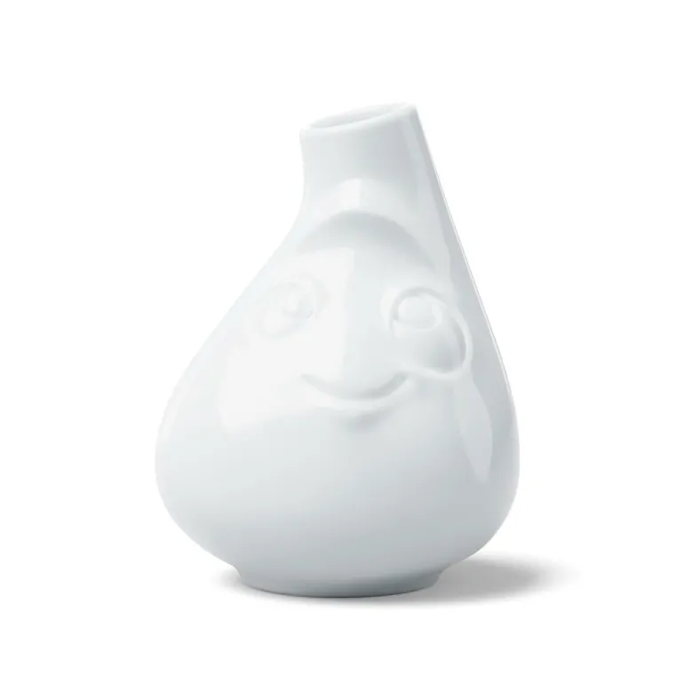 Kleine Vase Putzig weiß 10cm