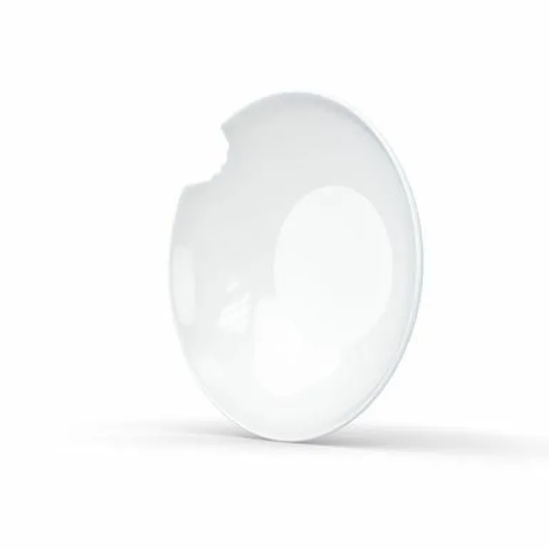 2 Kleine tiefe Teller mit Biss, 18cm, weiß